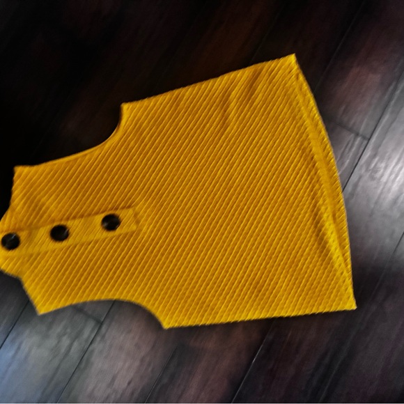 Anthropologie Eri + Ali Overture textured mock neck mustard yellow tank top, S - Picture 5 of 5